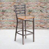 Flash Furniture XU-DG697BLAD-CLR-BAR-NATW-GG Clear Restaurant Barstool in Clear Natural